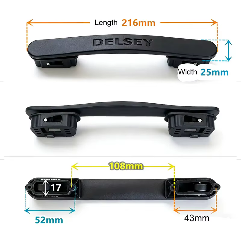 Poignée de remplacement durable Delsey avec vis pour valise de voyage