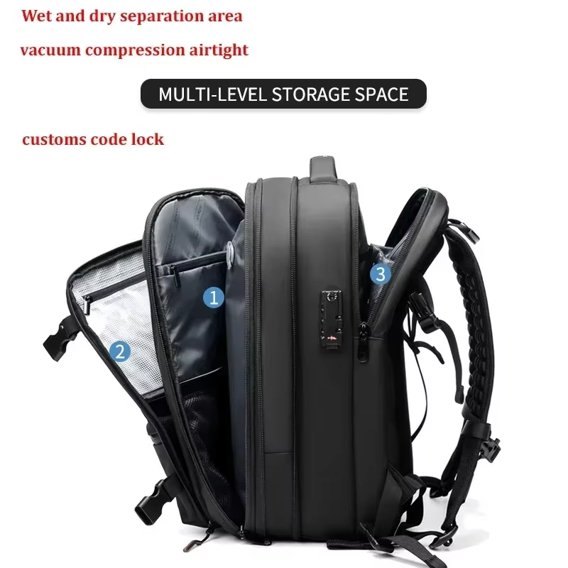 Sac à dos de voyage à compression sous vide pour hommes