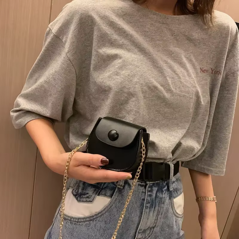 Nouveau Mini sac à bandoulière pour femmes mode couleur unie chaîne sac
