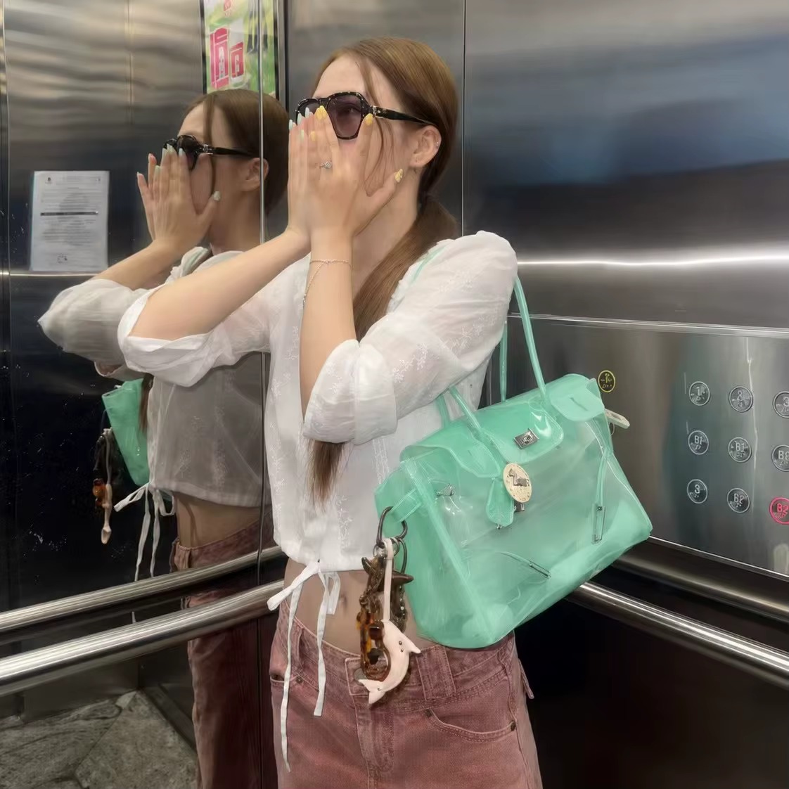 Sac fourre-tout transparent polyvalent pour femme