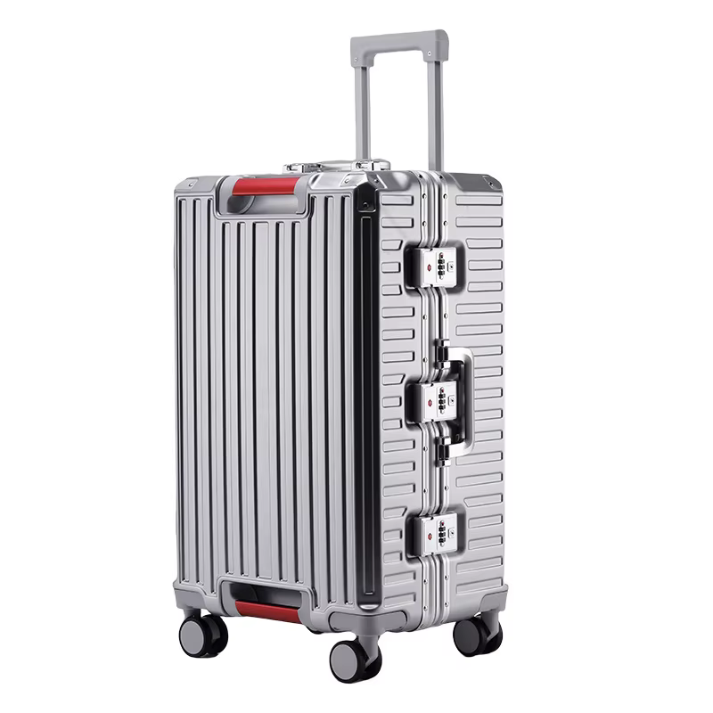 Valise à cadre en aluminium à cinq roues