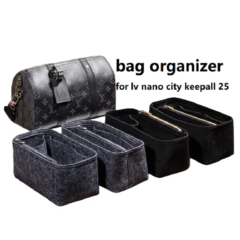 Organisateur de sac en feutre couleur personnalisée pour sac de voyage LV City Keepall 25 Nano Xs - Accessoire pour bagages et sacs