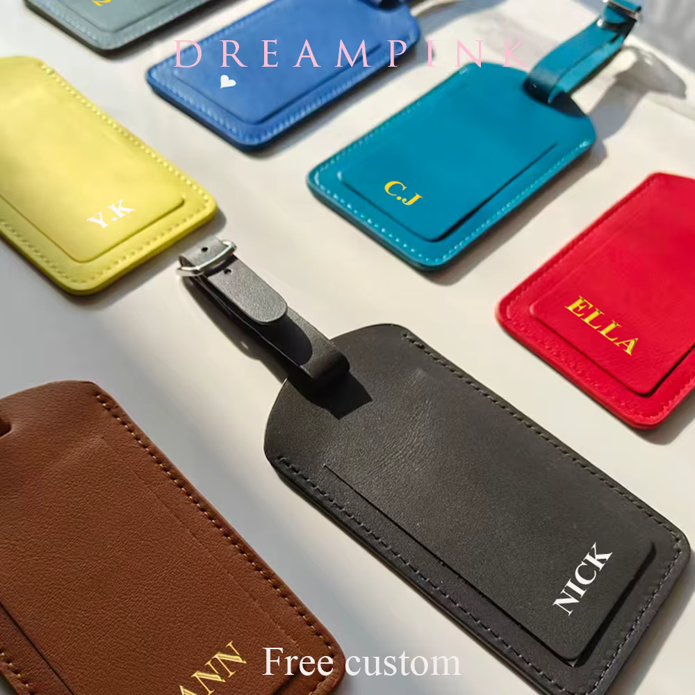 Étiquette de bagage en cuir personnalisable