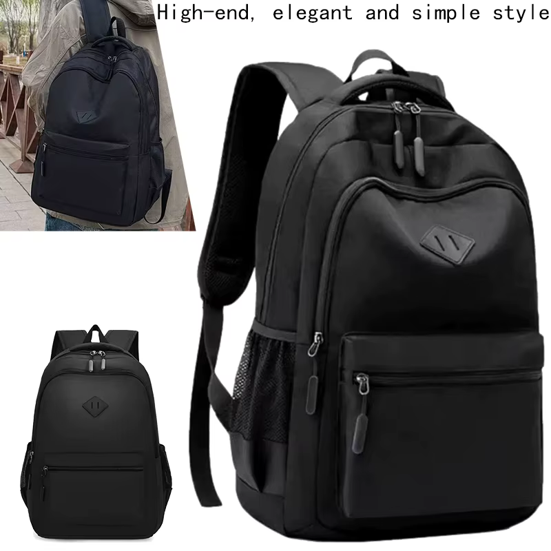 Nouveau sac à dos noir à la mode sac d'école décontracté pour les déplacements quotidiens voyages en plein air cadeaux de Festival