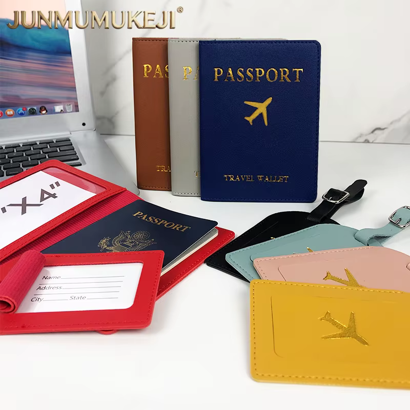 Étiquette de bagage professionnelle en cuir estampillée avec clip d'identification pour valise de voyage