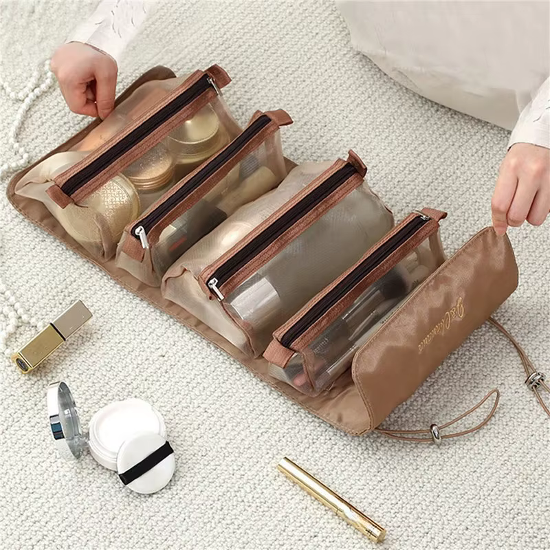 Trousse à cosmétiques détachable Portable grande capacité 4 en 1