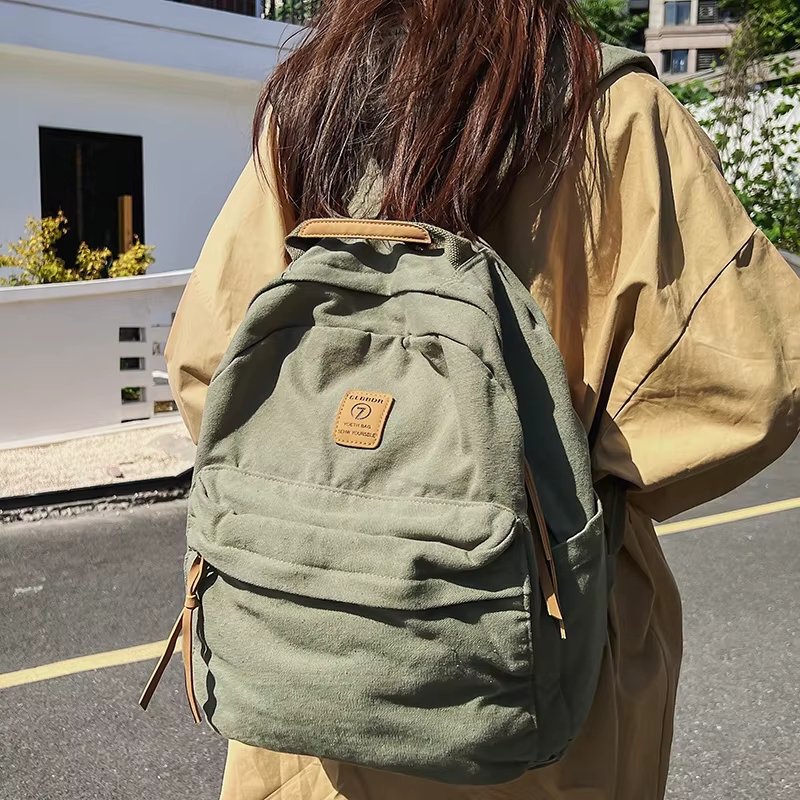 Fille sac d'école nouvelle mode étudiant Vintage femmes sac à dos toile femme pochette d'ordinateur voyage Kawaii dames