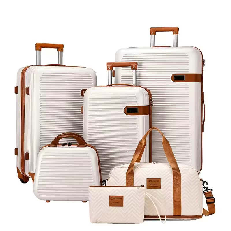 Ensemble de bagages 4 pièces : valise à main approuvée par TSA 20/24/28 pouces + trousse de toilette de 12