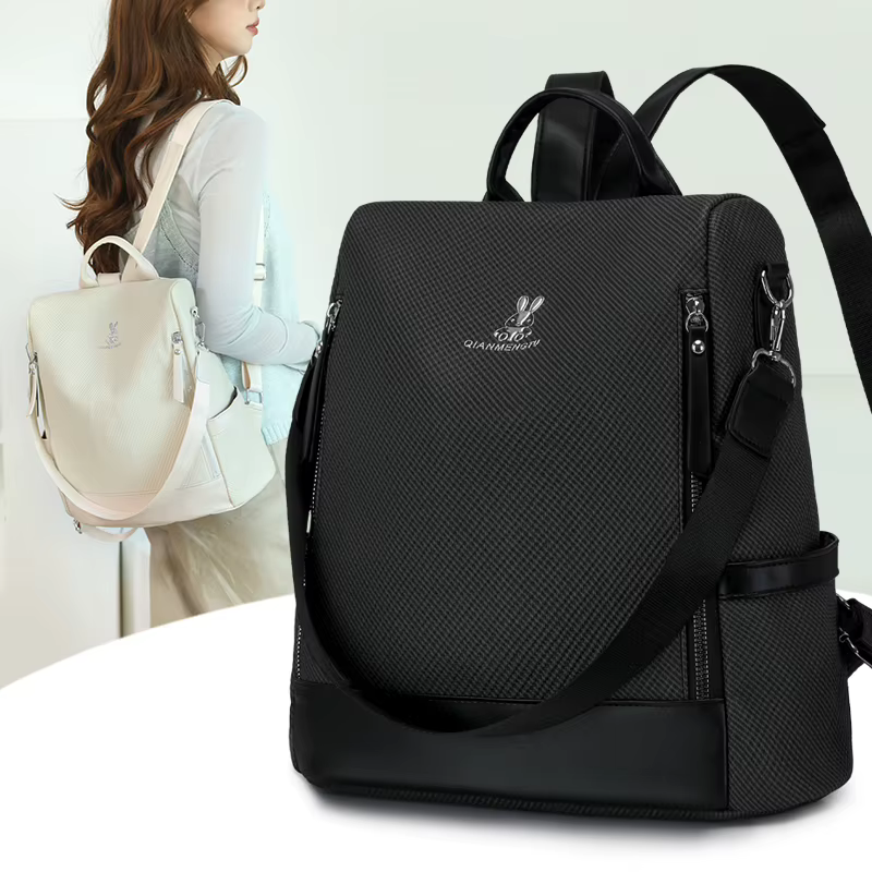 Sac à dos antivol de grande capacité en Pu pour femmes