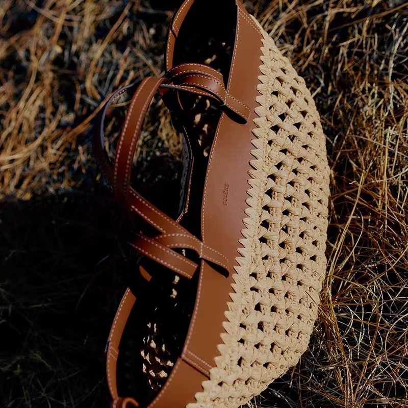 Sac en paille tressé fait main