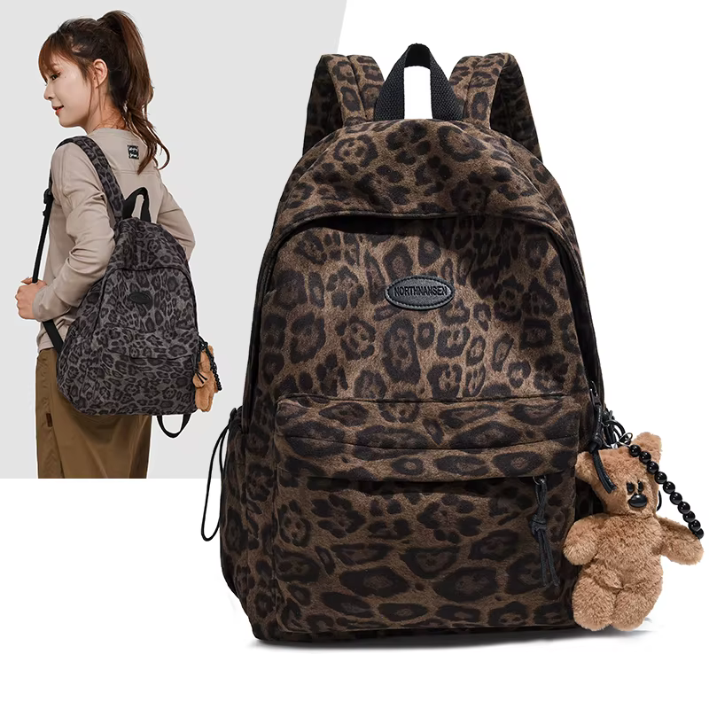 Sac à Dos Imprimé Léopard pour Femme