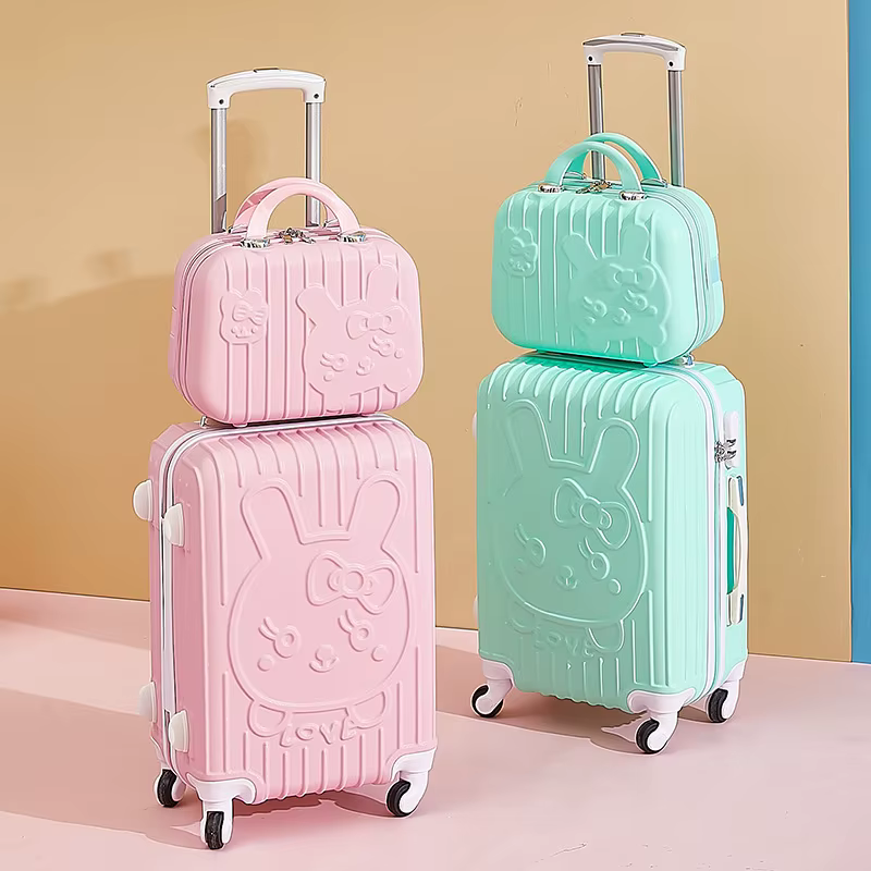 Sac à bagages à roulettes de dessin animé mignon