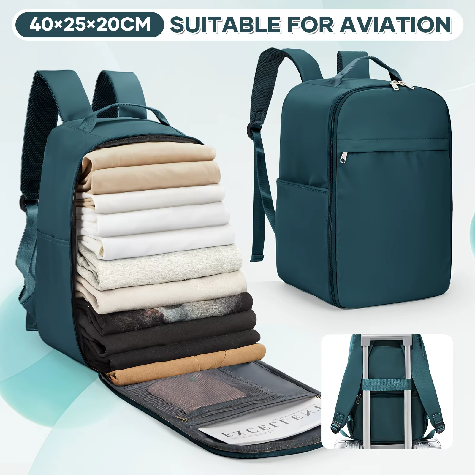 Sac à dos de bagage à main d'avion pour sac de cabine Ryanair 40x20x25