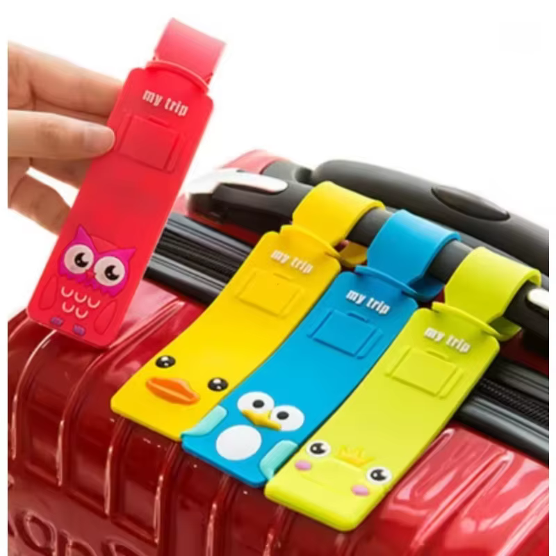 Étiquette de bagage en silicone adorable