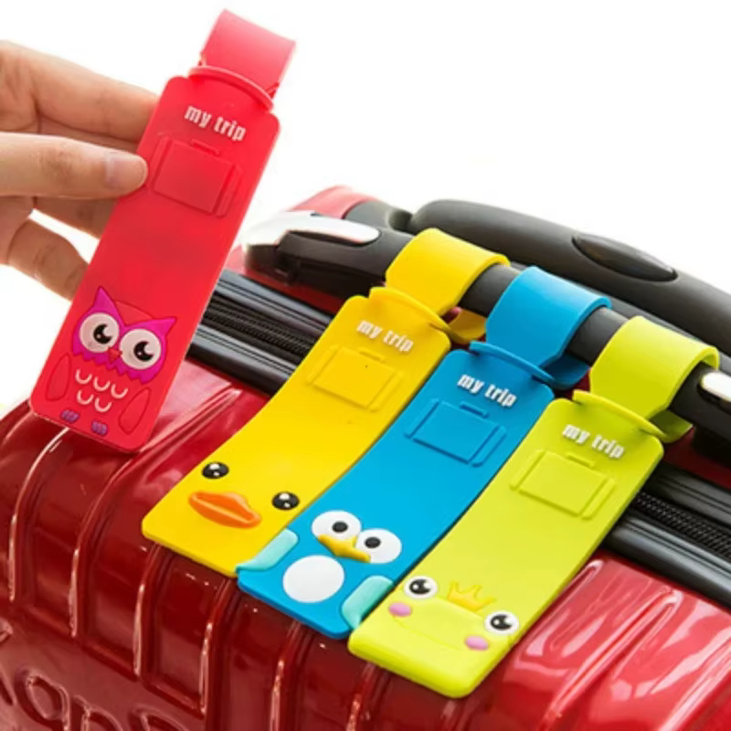 Étiquette de bagage en silicone adorable