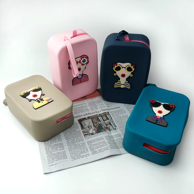 Nouvelle trousse de maquillage de voyage en silicone