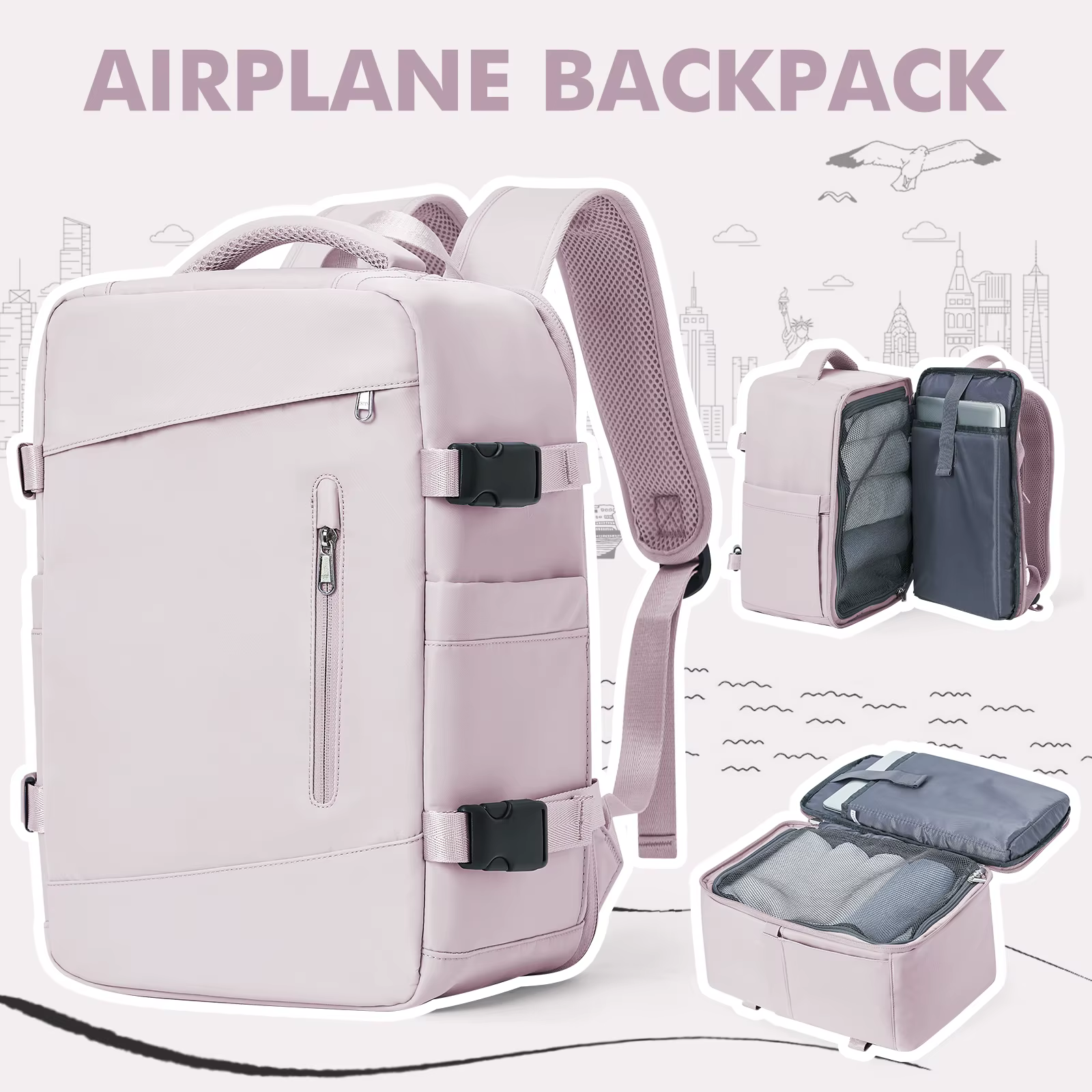 Sac à dos femme valise de voyage sac de cabine avion Ryanair 40x20x25 sac